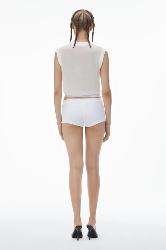 Alexander Wang Sweaters Mockneck Tank In Clear Bead Hotfix 8211 Women