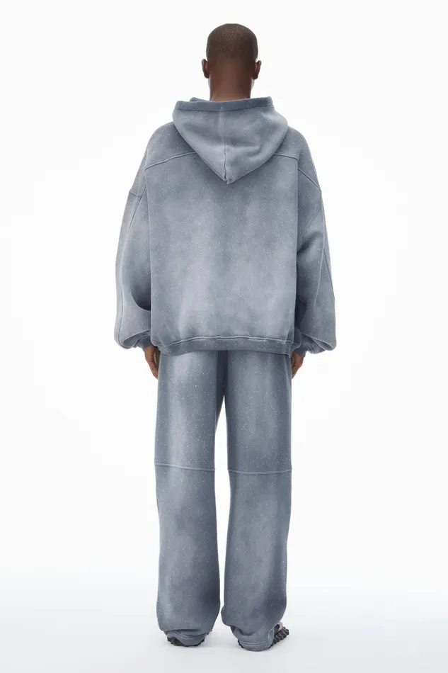 Alexander Wang Sweatshirts Unisex Crystal Hotfix Hoodie 8211 WomenMen