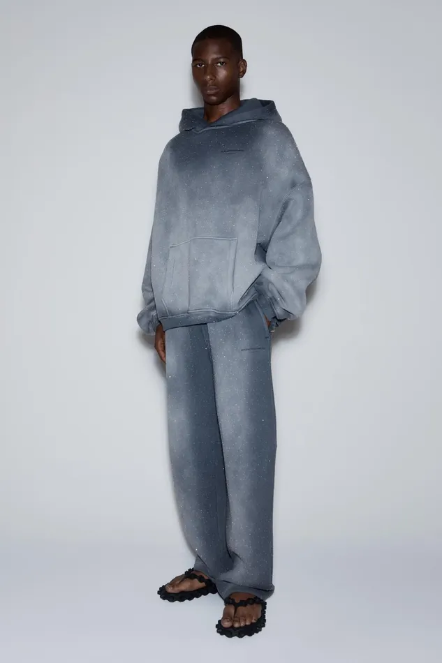 Alexander Wang Sweatshirts Unisex Crystal Hotfix Hoodie 8211 WomenMen