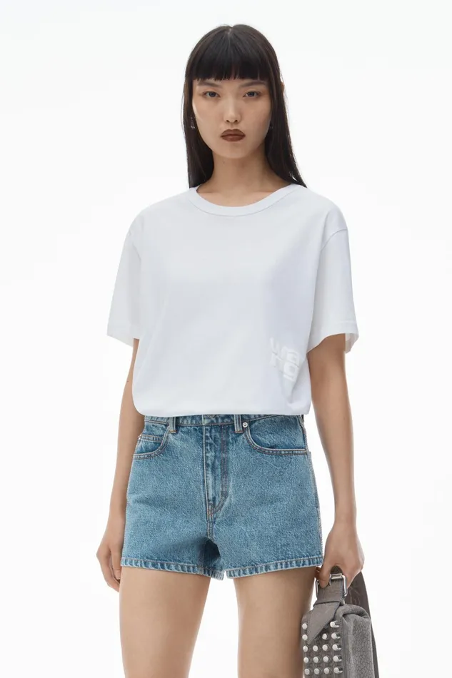 Alexander Wang TShirts Puff Logo Tee In Cotton Jersey 8211 Women