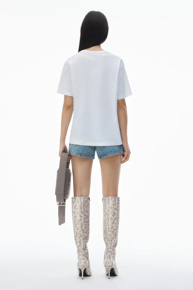 Alexander Wang TShirts Puff Logo Tee In Cotton Jersey 8211 Women
