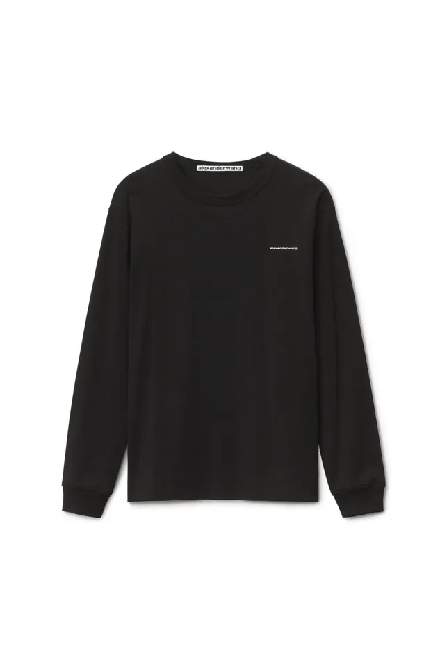 Alexander Wang TShirts Unisex Long Sleeve Tee In High Twist Jersey 8211 WomenMen