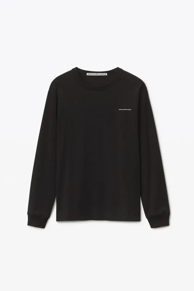 Alexander Wang TShirts Unisex Long Sleeve Tee In High Twist Jersey 8211 WomenMen