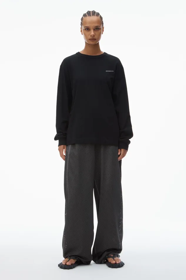 Alexander Wang TShirts Unisex Long Sleeve Tee In High Twist Jersey 8211 WomenMen