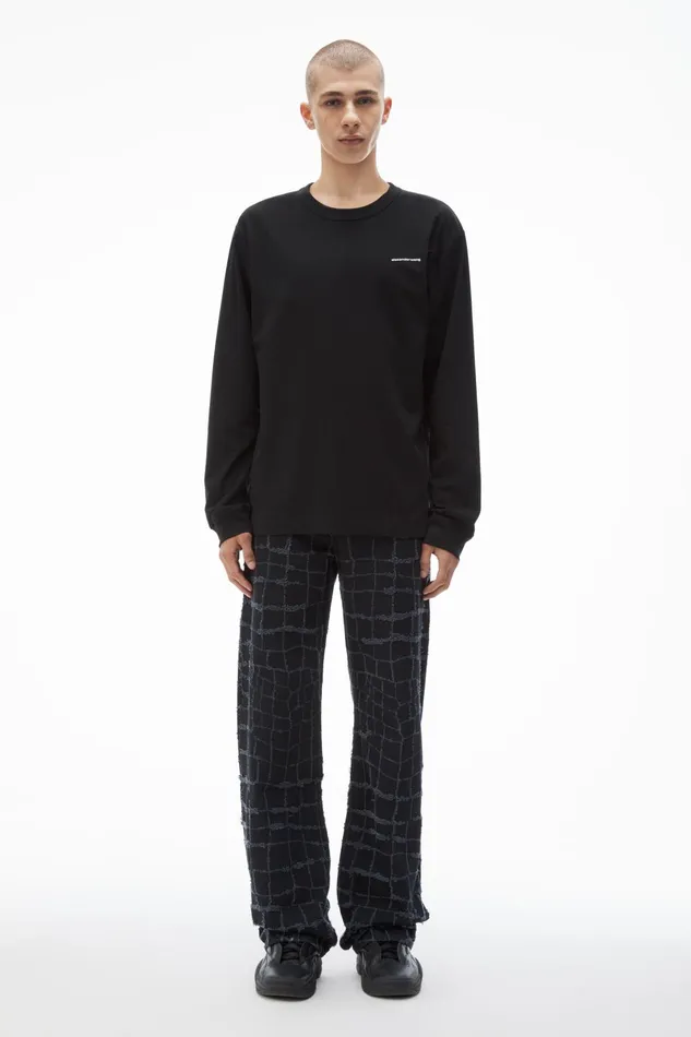 Alexander Wang TShirts Unisex Long Sleeve Tee In High Twist Jersey 8211 WomenMen