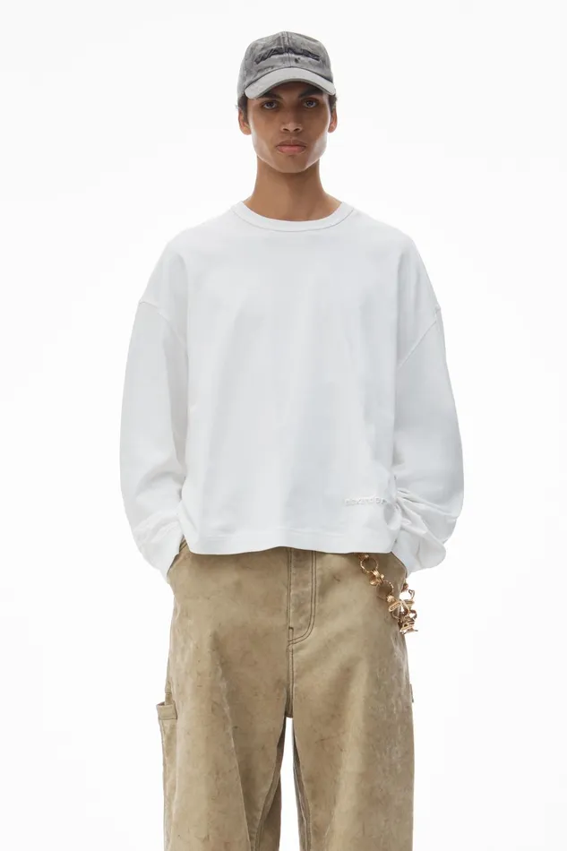 Alexander Wang Tops Men039s LongSleeve Tee In Cotton Jersey 8211 Men