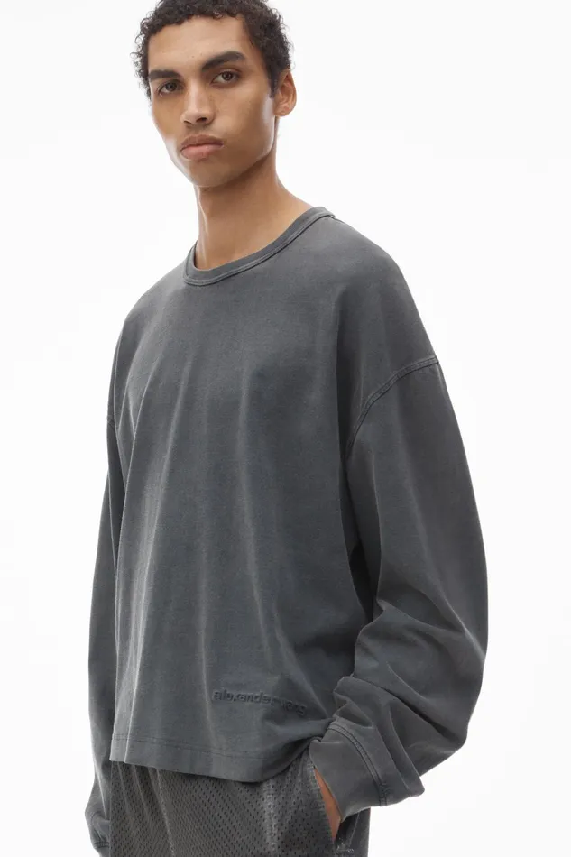 Alexander Wang Tops Men039s LongSleeve Tee In Cotton Jersey 8211 Men