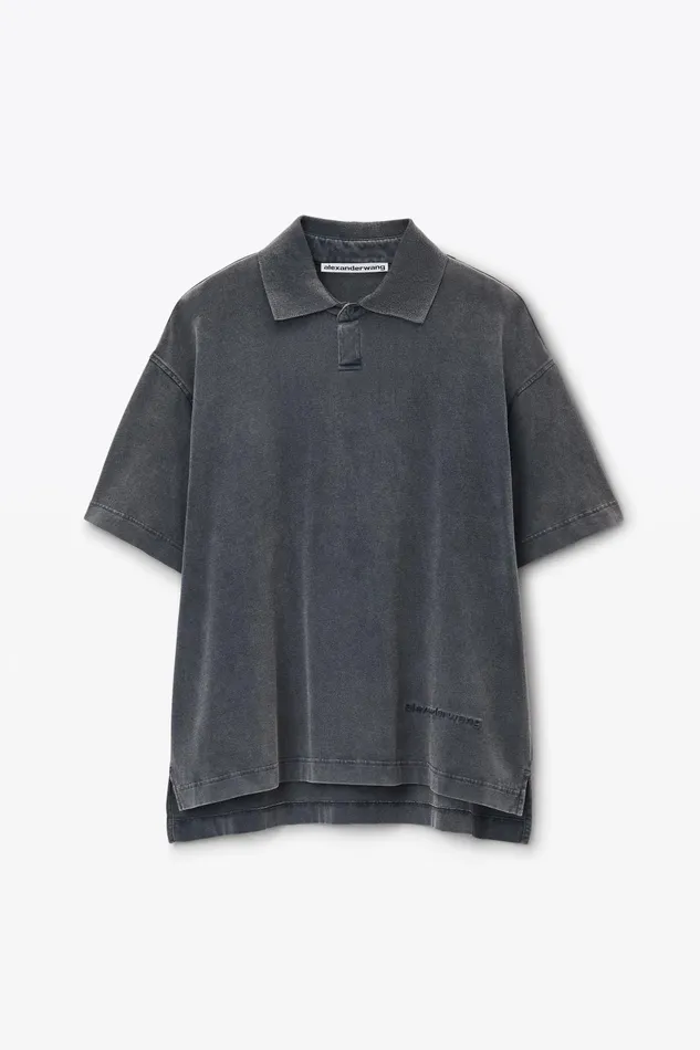 Alexander Wang Tops Men039s ShortSleeve Polo Tee In Cotton Jersey 8211 Men