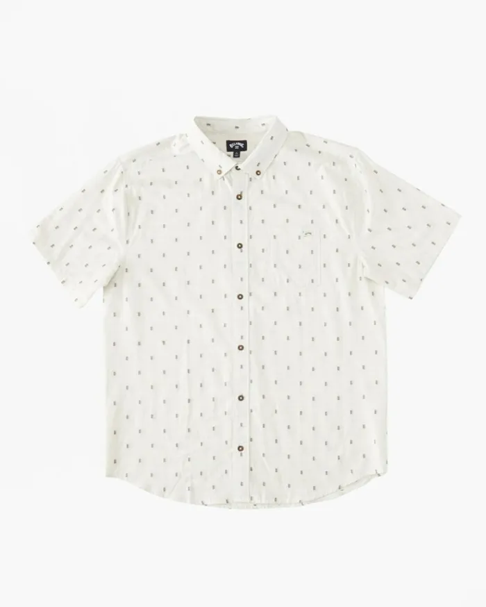 All Day Short Sleeve Shirt Cream Kids Billabong Toddlers and Boys 27 Yrs
