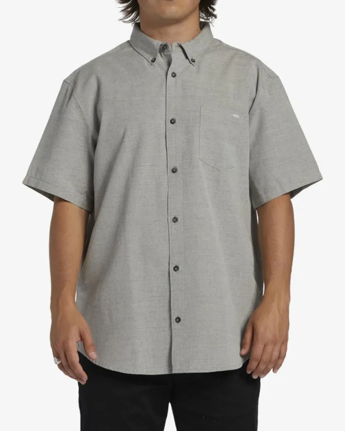 All Day Short Sleeve Shirt Light Grey Men Billabong Shirts