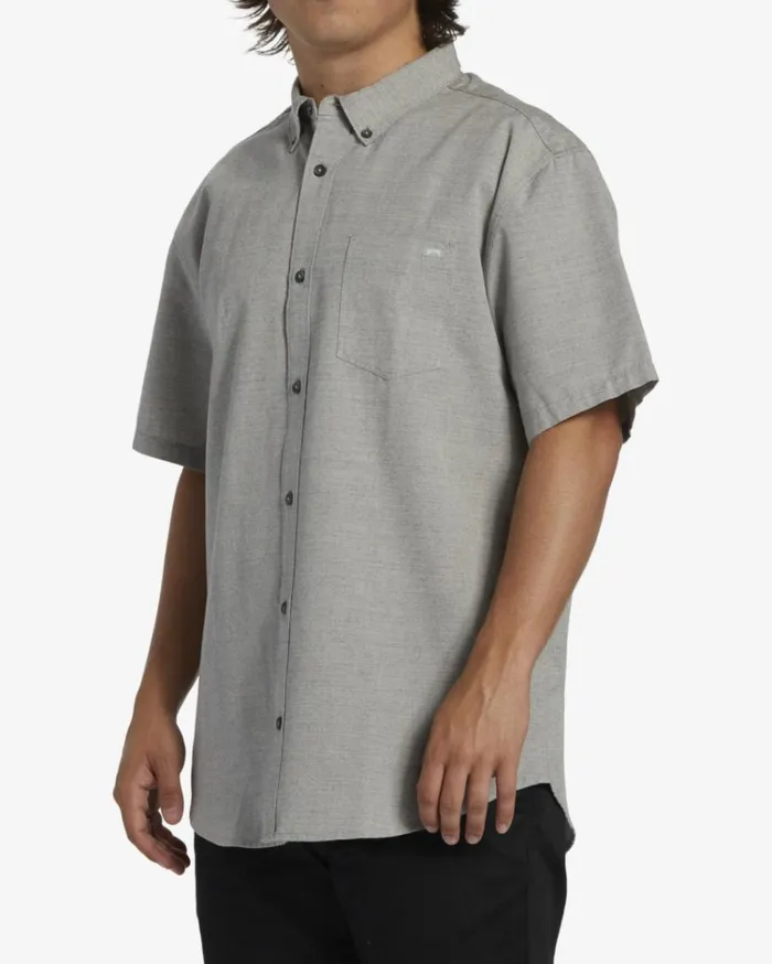 All Day Short Sleeve Shirt Light Grey Men Billabong Shirts