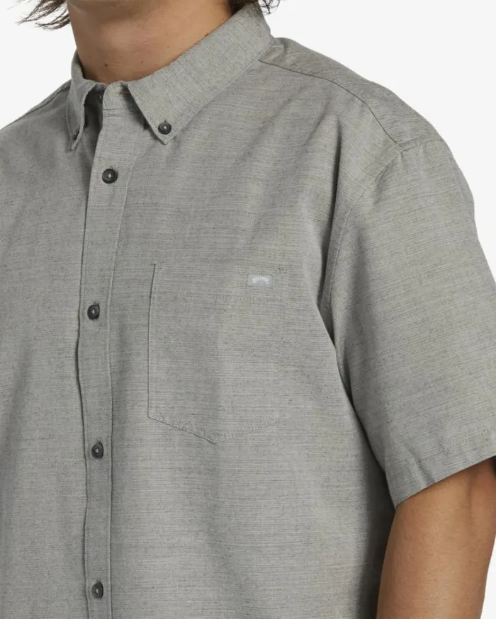All Day Short Sleeve Shirt Light Grey Men Billabong Shirts