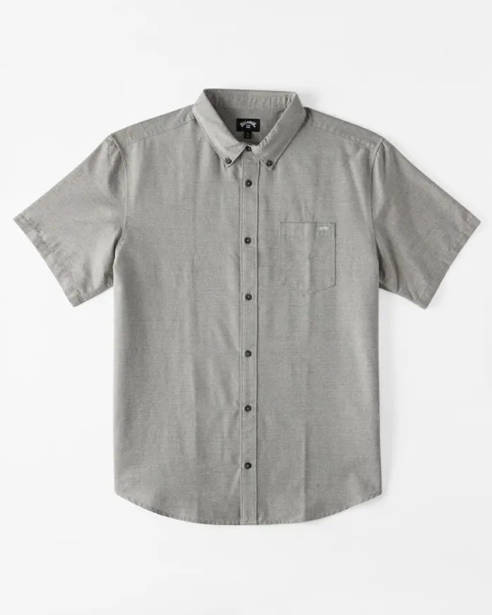 All Day Short Sleeve Shirt Light Grey Men Billabong Shirts