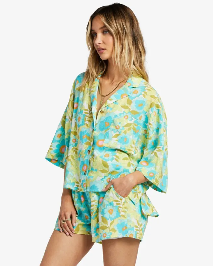 All Good ButtonDown Top Ocean Eyes Women Billabong Tops