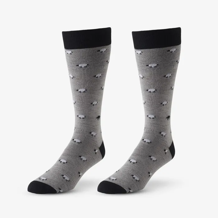 Allen Edmonds Black Sheep Dress Socks Grey Men Socks