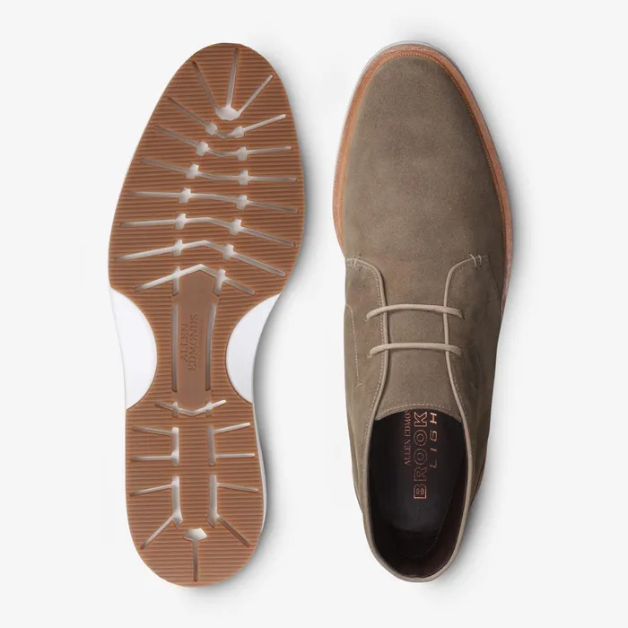 Allen Edmonds Brooklyn Light Suede Chukka Taupe Men Chukka Boots