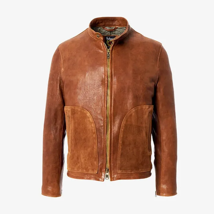 Allen Edmonds Cafe Racer Jacket Brown Men Outerwear