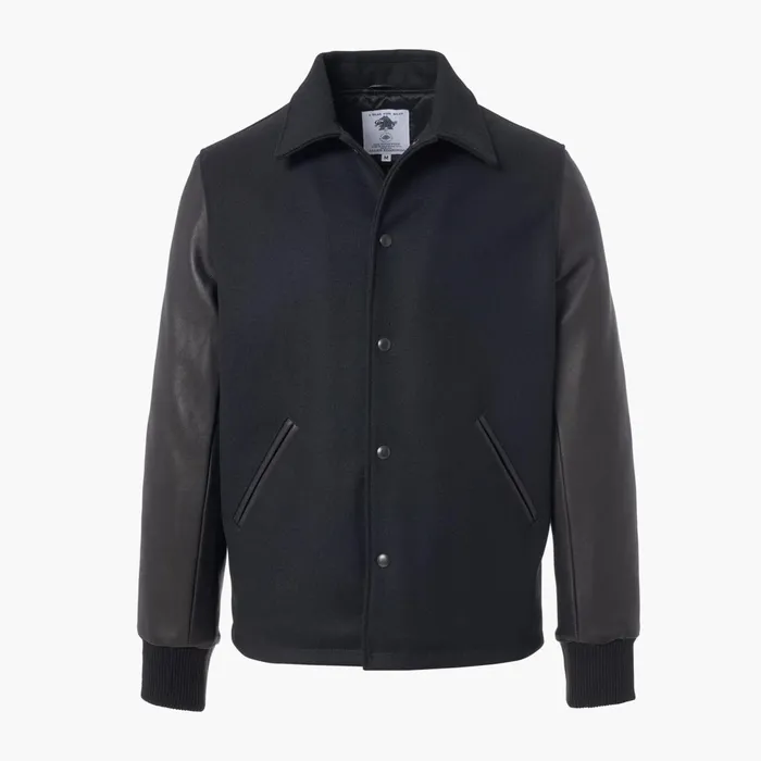 Allen Edmonds Coaches Jacket By Golden Bear Black Men Outerwear