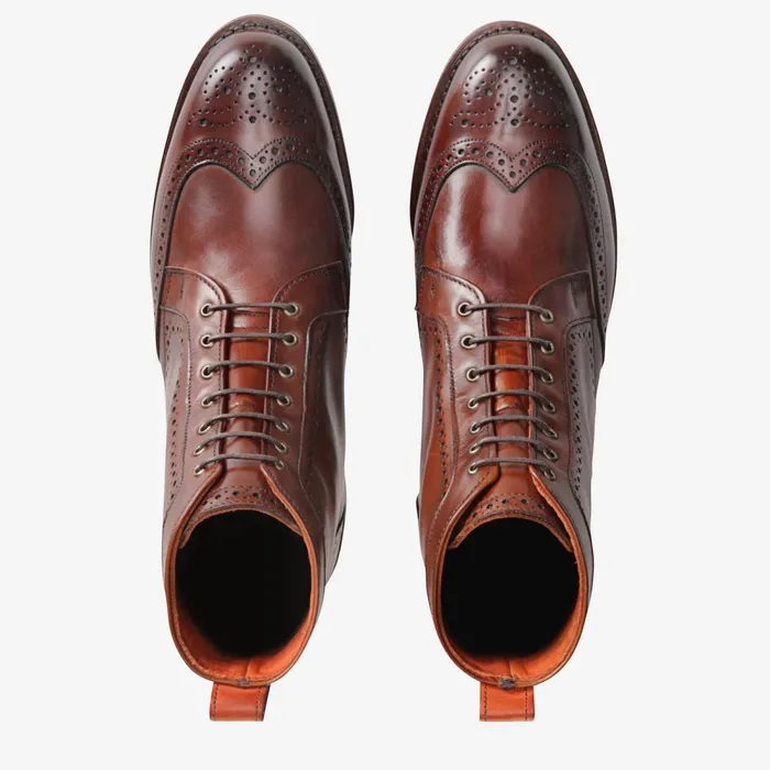 Allen Edmonds Dalton Wingtip Dress Boots Dark Chili Men Wide Width Shoes