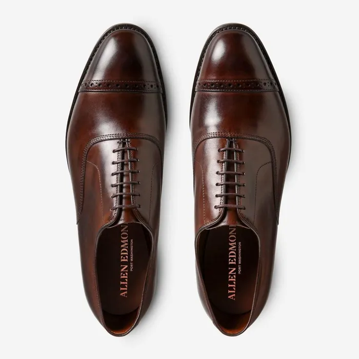 Allen Edmonds Fifth Avenue CapToe Oxford Mahogany Men Wide Width Shoes