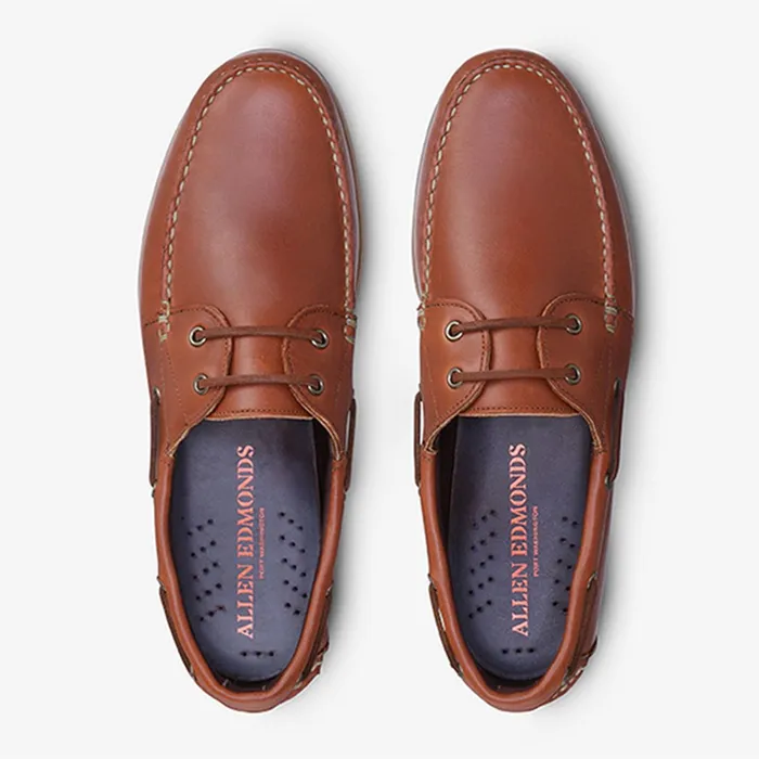 Allen Edmonds Force 10 Boat Shoe Cognac Men Boat Shoes and Driving Mocs