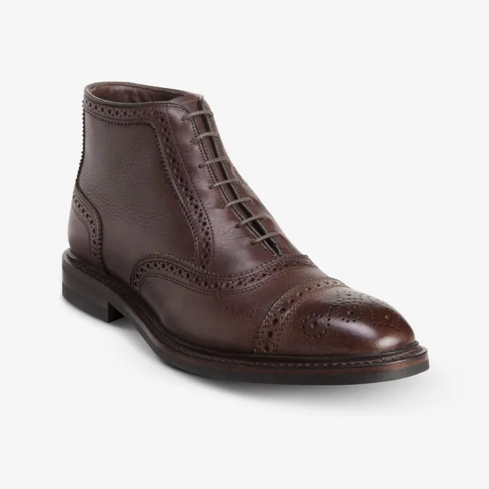Allen Edmonds Hamilton CapToe Oxford Dress Boot Brown Tumbled Men Wide Width Shoes