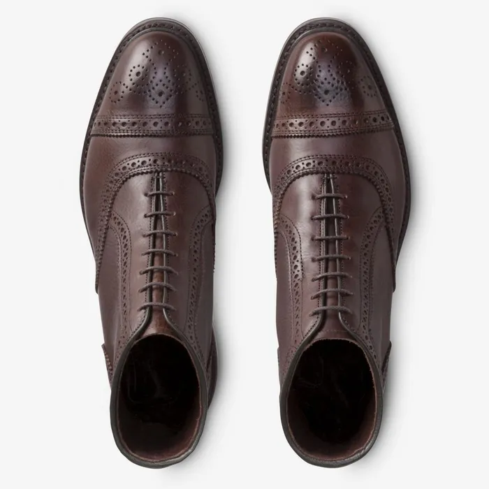 Allen Edmonds Hamilton CapToe Oxford Dress Boot Brown Tumbled Men Wide Width Shoes