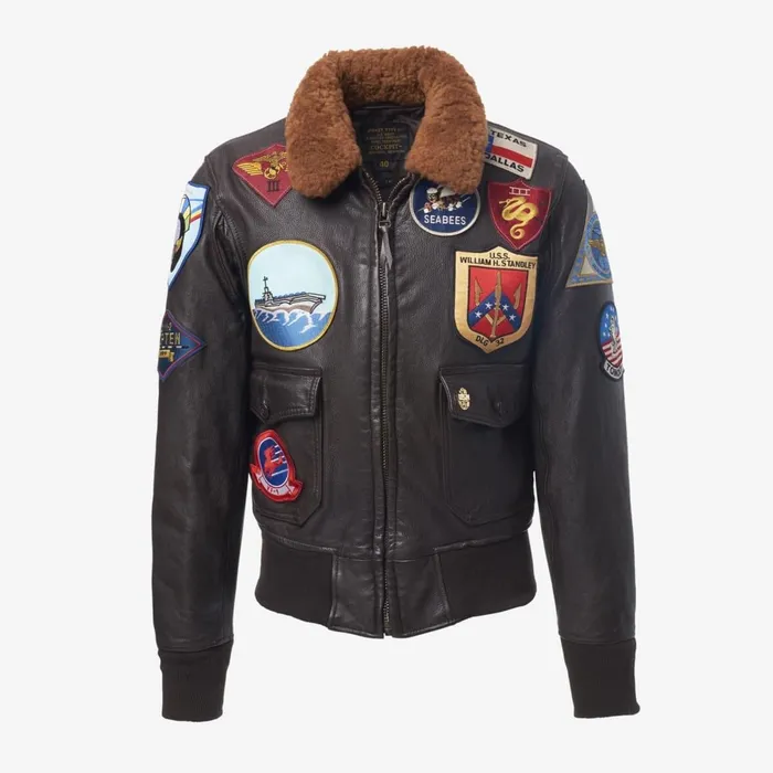 Allen Edmonds Movie Heroes Top Gun Navy G1 Jacket By Cockpit USA Brown Men Outerwear