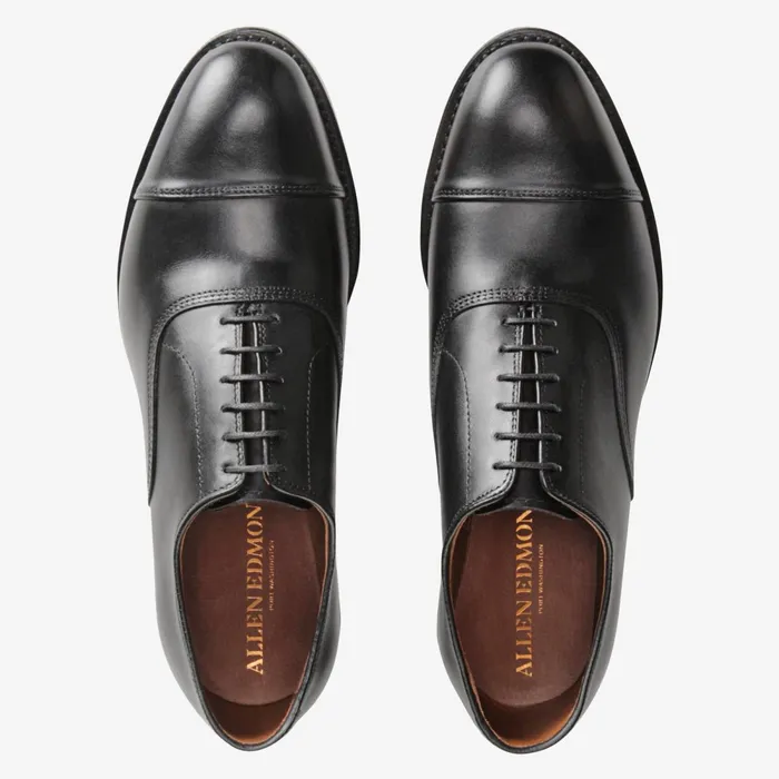 Allen Edmonds Park Avenue CapToe Oxford Black Men Wide Width Shoes