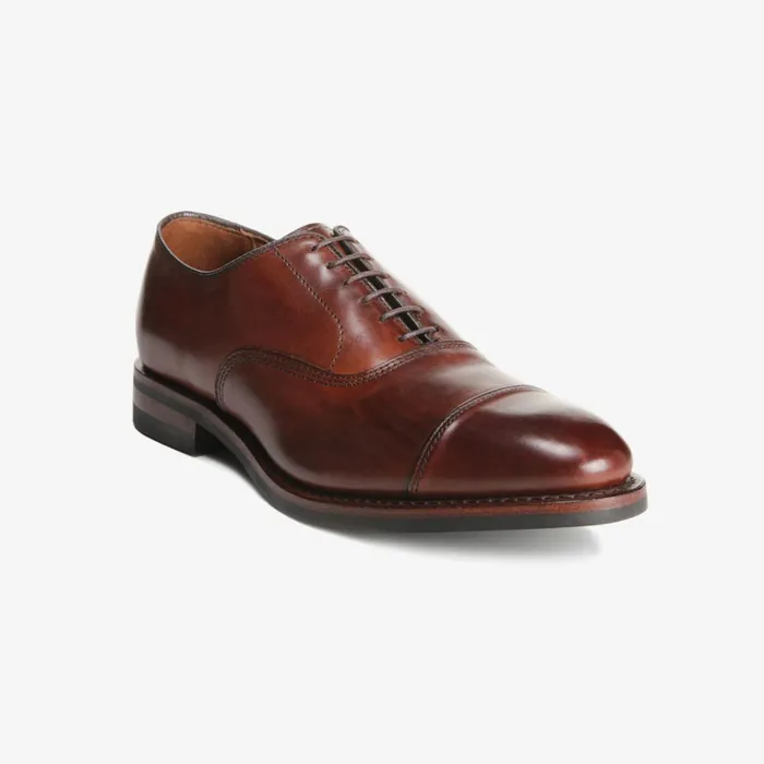 Allen Edmonds Park Avenue CapToe Oxford With Dainite Rubber Sole Dark Chili Men Wide Width Shoes