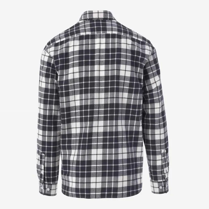 Allen Edmonds Plaid Cotton Work Shirt Black And White Men Shirts and Sweaters
