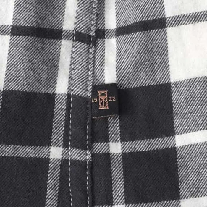 Allen Edmonds Plaid Cotton Work Shirt Black And White Men Shirts and Sweaters