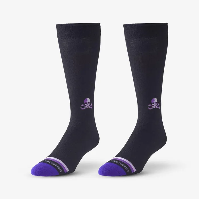 Allen Edmonds Skull and Cross Bones Merino Cool Dress Socks Black Men Socks