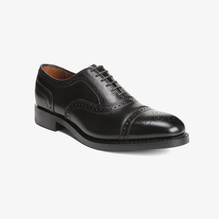 Allen Edmonds Strand CapToe Oxford With Dainite Rubber Sole Black Men Wide Width Shoes