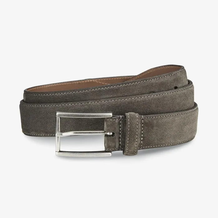 Allen Edmonds Suede Avenue Belt Grey Men Casual Belts
