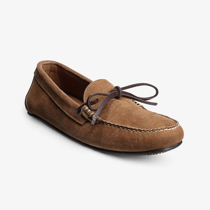 Allen Edmonds Super Sport Suede Camp Moc Acorn Men Loafers and SlipOns