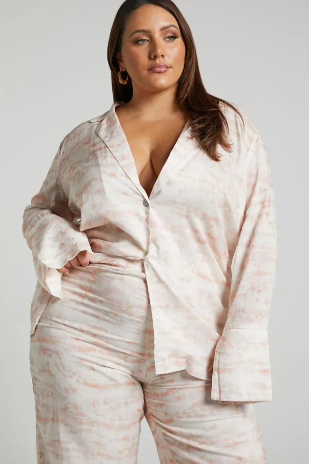 Amalie The Label 8211 Aladene Linen Blend Shirt In Harlem Print Women Showpo Tops Amalie The Label 8211 Aladene Linen Blend Shirt In Harlem Print Women Showpo Tops