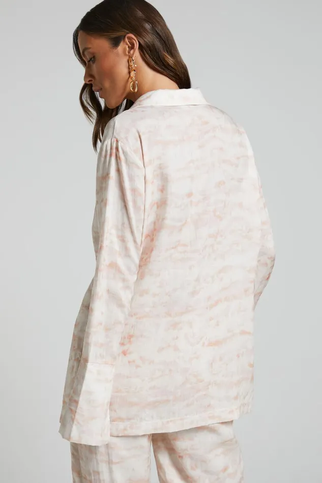 Amalie The Label 8211 Aladene Linen Blend Shirt In Harlem Print Women Showpo Tops Amalie The Label 8211 Aladene Linen Blend Shirt In Harlem Print Women Showpo Tops