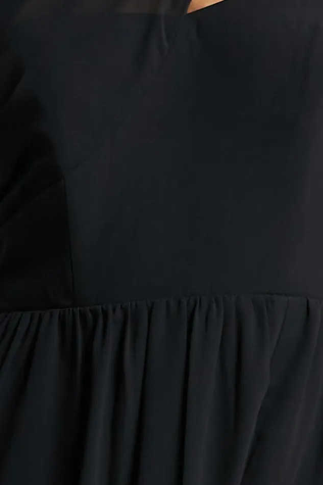 Amorette Maxi Dress 8211 One Shoulder Detail Gown Dress In Black Women Showpo Dresses