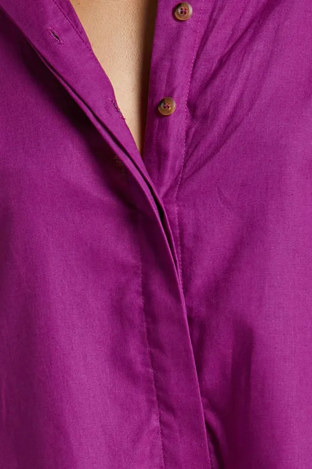 Ankana Playsuit 8211 Short Sleeve Relaxed Button Front Playsuit In Magenta Women Showpo Rompers