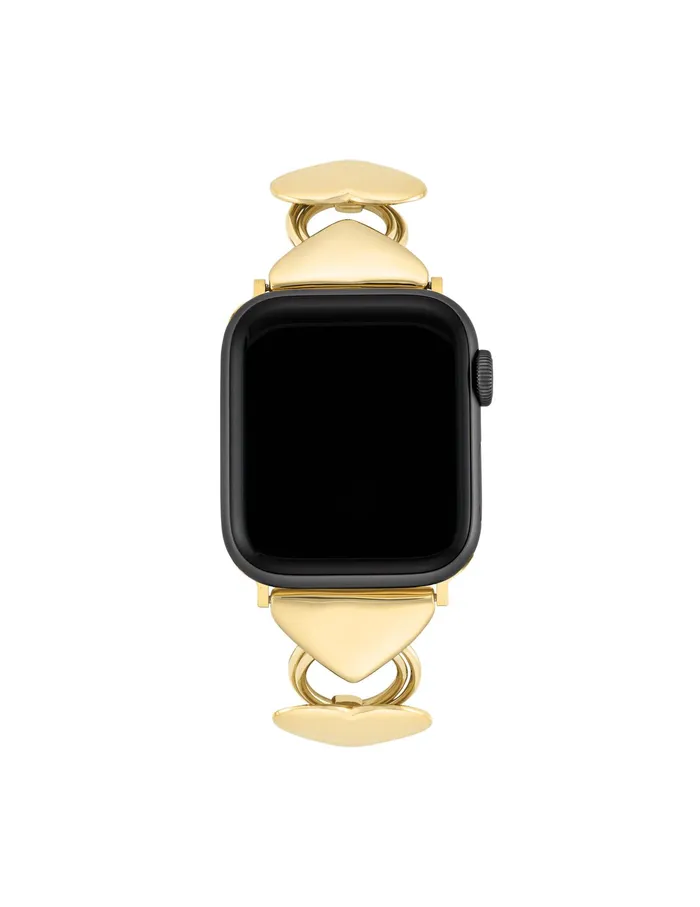Anne Klein HeartShaped Link Bracelet For Apple Watch Goldtone Women Watches 038 Jewelry