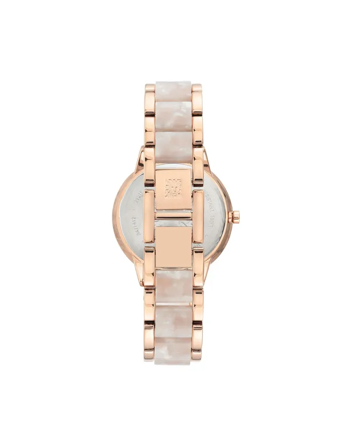 Anne Klein Marbleized Resin Bracelet Watch White Women Watches 038 Jewelry