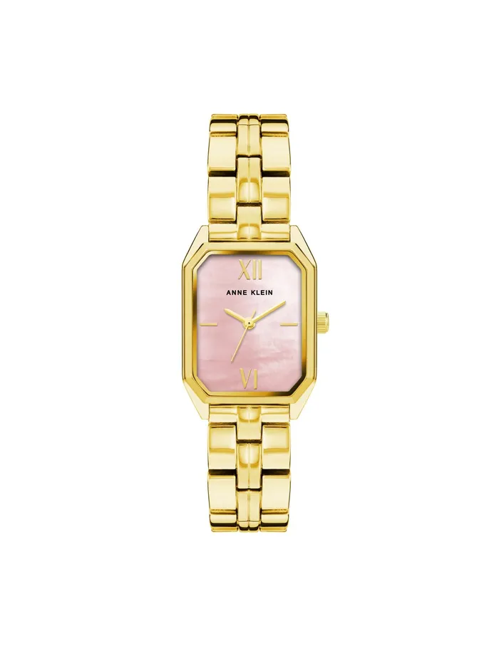 Anne Klein Octagonal Shaped Metal Bracelet Watch Goldtone Women Watches 038 Jewelry