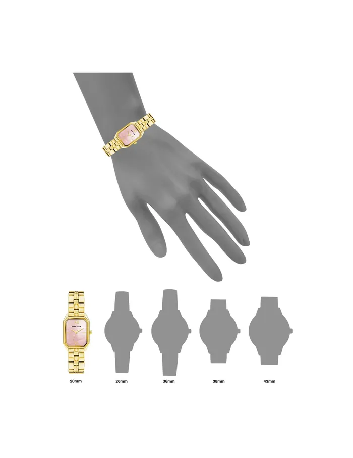 Anne Klein Octagonal Shaped Metal Bracelet Watch Goldtone Women Watches 038 Jewelry