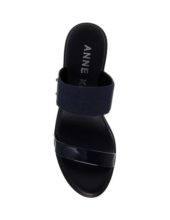 Anne Klein Parker Platform Sandal Navy Women Shoes