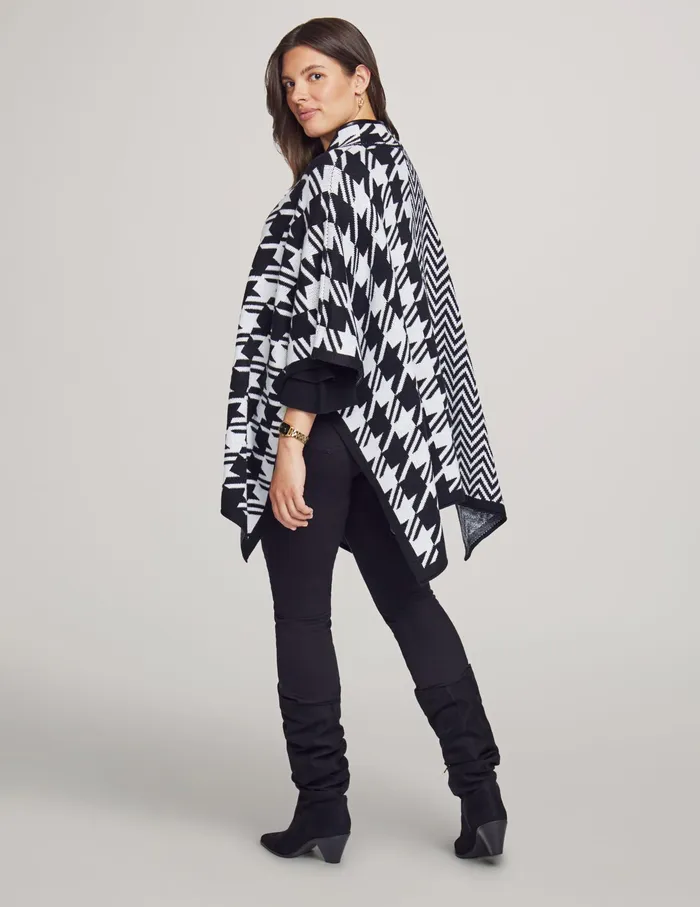 Anne Klein Pattern Zip Front Cape Anne White Women Clothing