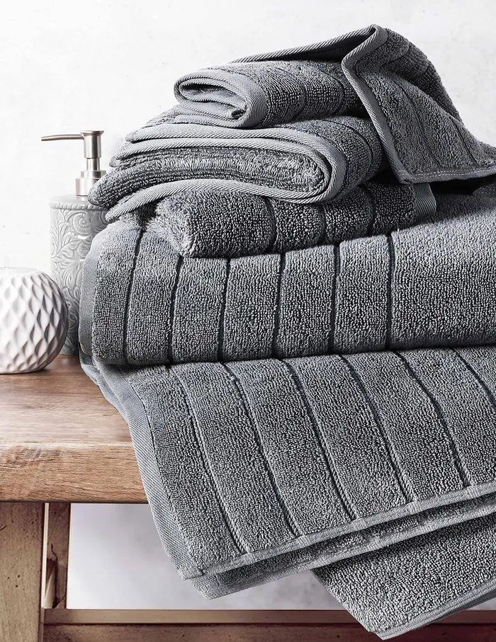 Anne Klein Reverie 6 Piece Towel Set Grey Women Home