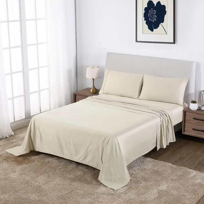 Anne Klein Reverie AntiMicrobial Sheet Set Sand Women Home
