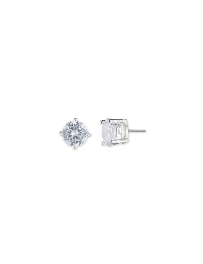 Anne Klein SilverTone Cubic Zirconia Stud Earrings Silvertone Women Watches 038 Jewelry