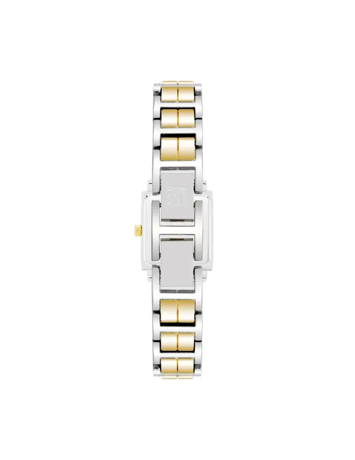 Anne Klein Square Case TwoTone Bracelet Watch Silvertone Women Watches 038 Jewelry